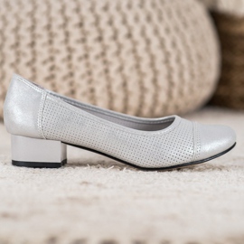 Goodin Escarpins Ajourés Sur Un Pilier gris 1 Goodin Escarpins Ajourés Sur Un Pilier gris 1