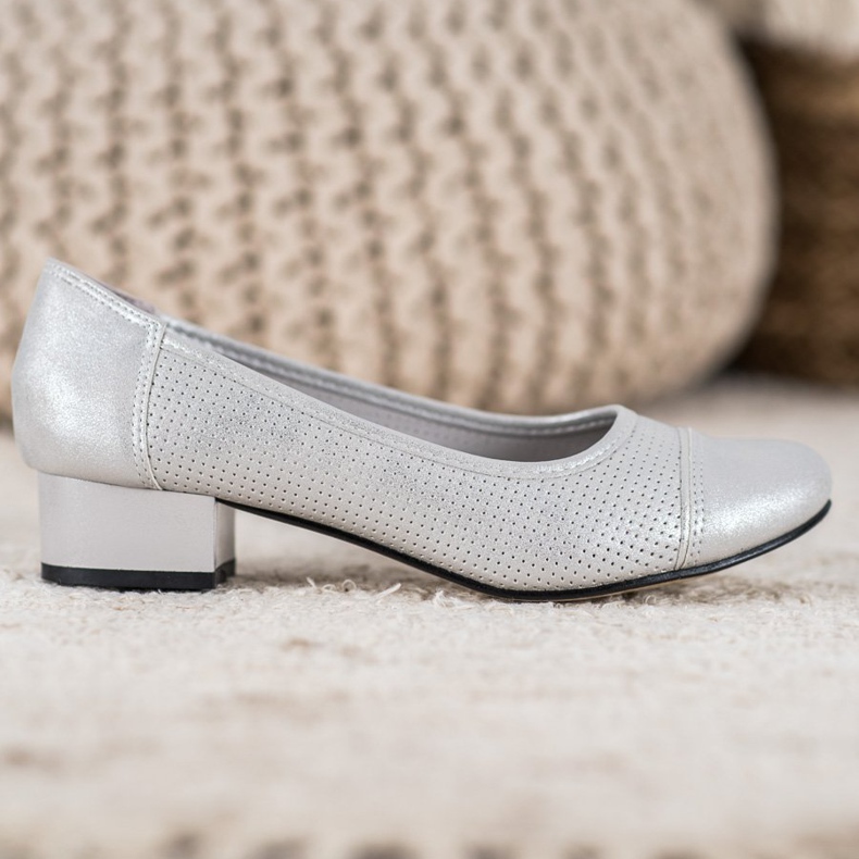 Goodin Escarpins Ajourés Sur Un Pilier gris 1 Goodin Escarpins Ajourés Sur Un Pilier gris 1