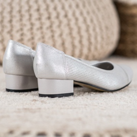 Goodin Escarpins Ajourés Sur Un Pilier gris 2 Goodin Escarpins Ajourés Sur Un Pilier gris 2