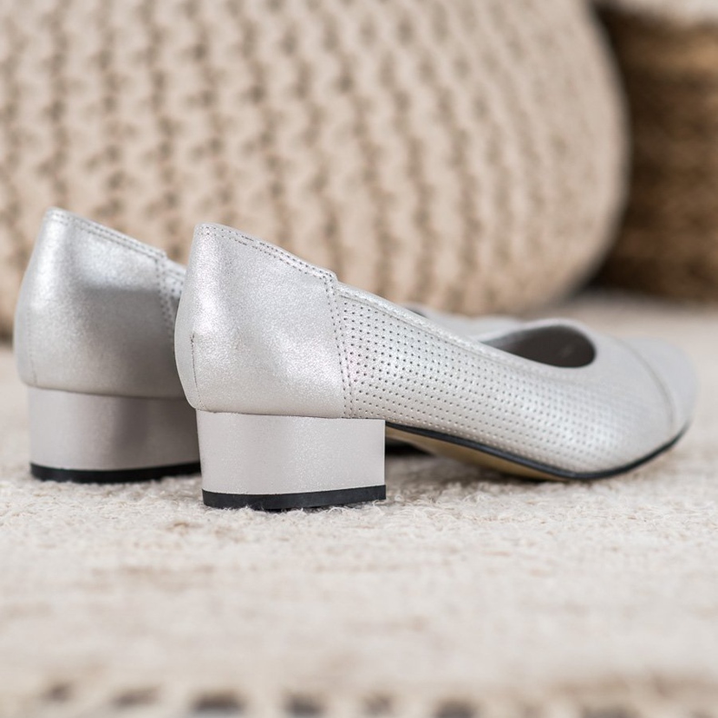 Goodin Escarpins Ajourés Sur Un Pilier gris 2 Goodin Escarpins Ajourés Sur Un Pilier gris 2