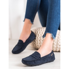 Goodin Mocassins textiles classiques bleu marin 4