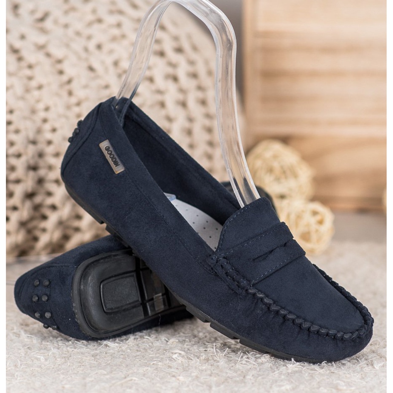 Goodin Mocassins textiles classiques bleu marine 1