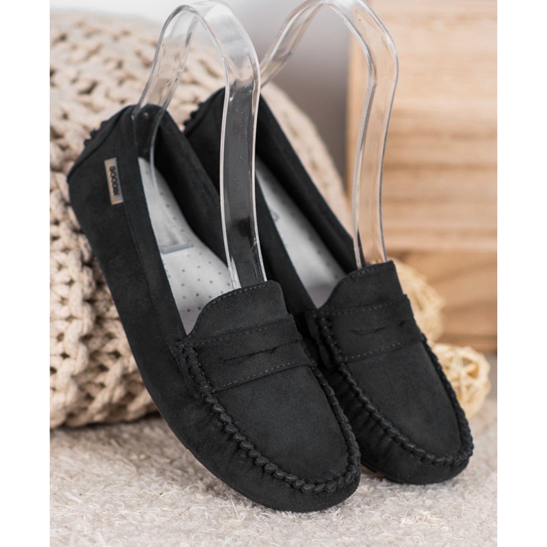 Goodin Mocassins textiles classiques le noir 2