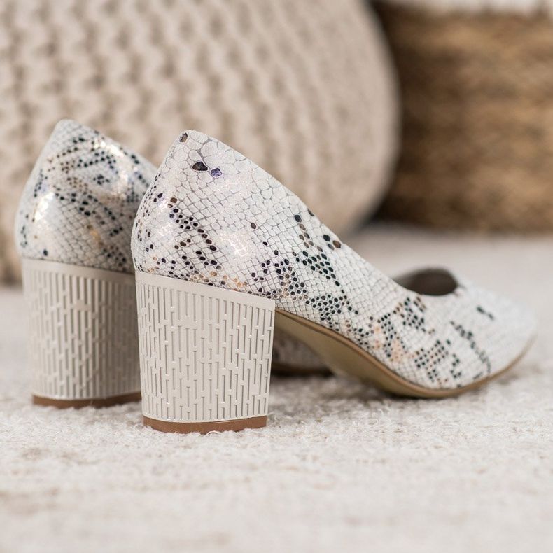 Goodin Escarpins à imprimé serpent multicolore 1