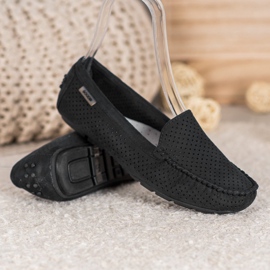Goodin Mocassins Ajourés En Daim le noir 4