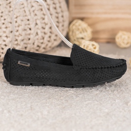 Goodin Mocassins Ajourés En Daim le noir 5
