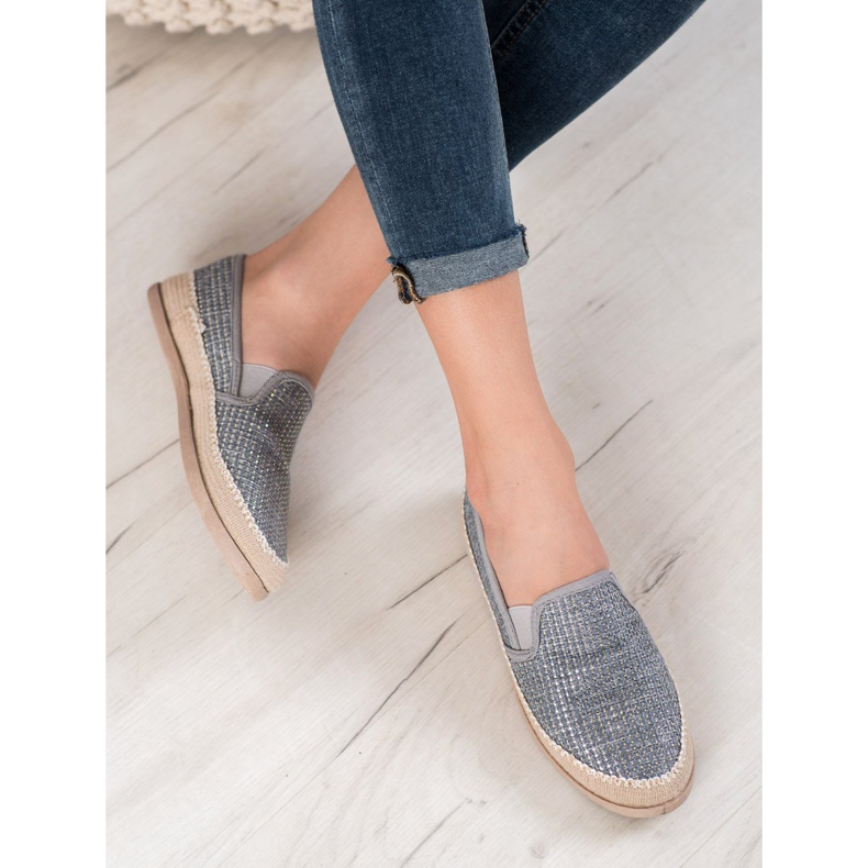 SHELOVET Espadrilles à la mode bleu gris 2