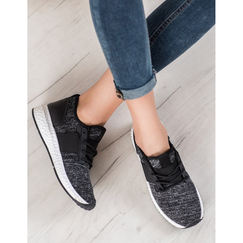 Bona Chaussures de sport sur la plate-forme le noir 1