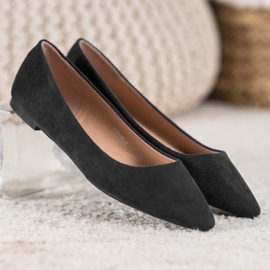 SHELOVET Ballerine En Spitz le noir 2