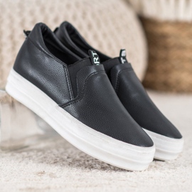 Bona Chaussures à enfiler noires 1