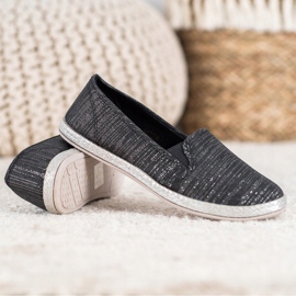 SHELOVET Chaussures à enfiler confortables le noir 1