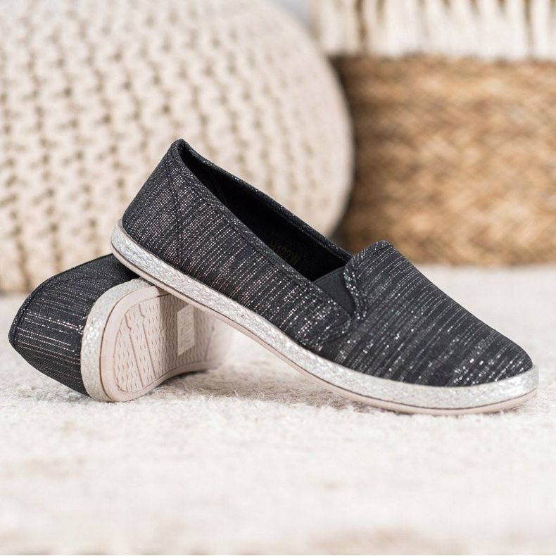 SHELOVET Chaussures à enfiler confortables noir 1