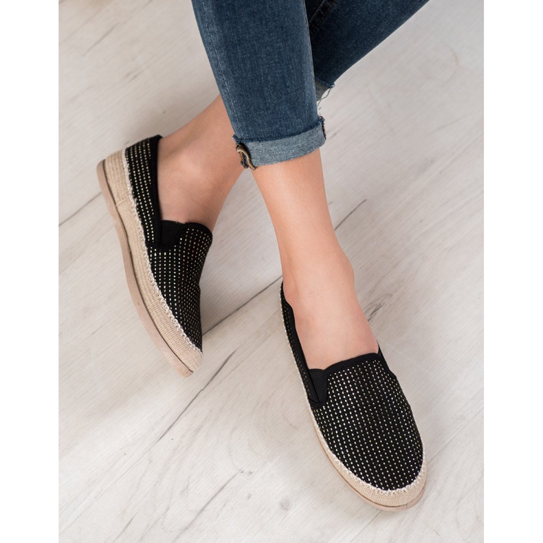 SHELOVET Espadrilles à la mode le noir 1