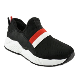 Chaussures de sport noires à enfiler NB256P-1 1