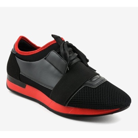Chaussures de sport noires pour hommes B18-101 1