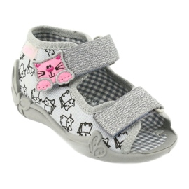 Chaussures pour enfants Befado 242P102 rose argent gris 1
