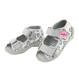 Chaussures pour enfants Befado 242P102 rose argent gris 3