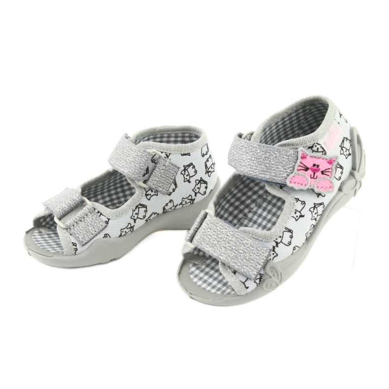 Chaussures pour enfants Befado 242P102 rose argent gris 3