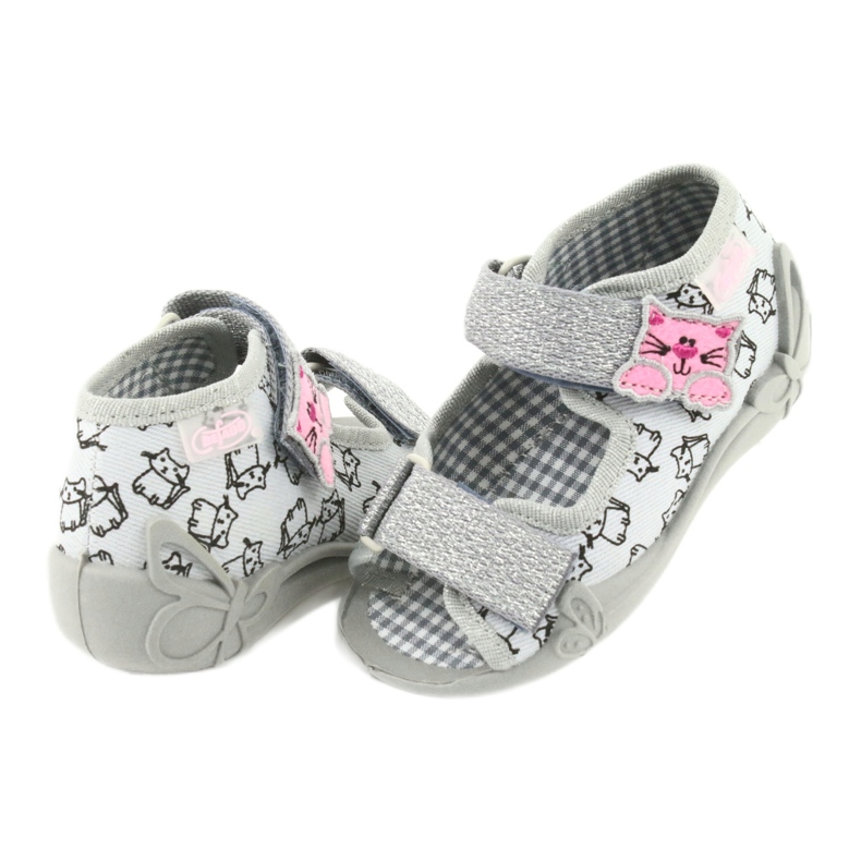 Chaussures pour enfants Befado 242P102 rose argent gris 4