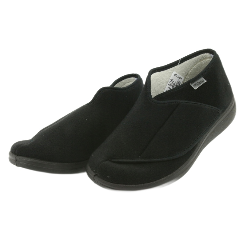 Dr.ORTO Befado chaussons pour hommes avec Velcro 071M001 noir le noir 3