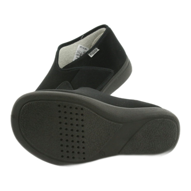 Dr.ORTO Befado chaussons pour hommes avec Velcro 071M001 noir le noir 5