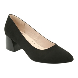 M.Daszyński Daszyński SA172 Pompes pour femmes avec insert en cuir noir le noir 1