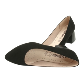 M.Daszyński Daszyński SA172 Pompes pour femmes avec insert en cuir noir le noir 5