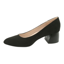 M.Daszyński Daszyński SA172 Pompes pour femmes avec insert en cuir noir le noir 2