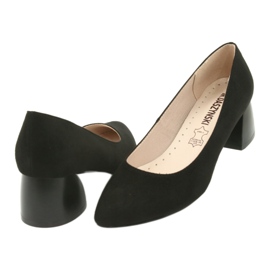M.Daszyński Daszyński SA172 Pompes pour femmes avec insert en cuir noir le noir 4