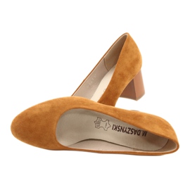 M.Daszyński Pumps pour femmes SA173 INSERT DE CHAMEL jaune 5
