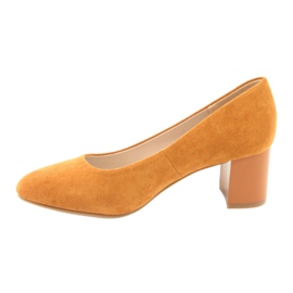 M.Daszyński Pumps pour femmes SA173 INSERT DE CHAMEL jaune 2