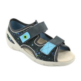 Befado chaussures pour enfants pu 065P127 bleu gris multicolore 2