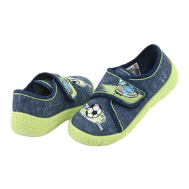 Chaussures enfant Befado 557P138 bleu marine vert 4
