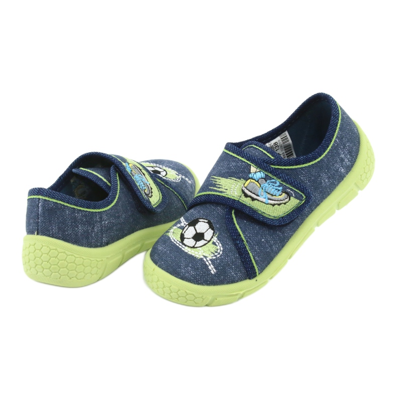 Chaussures enfant Befado 557P138 bleu marin vert 4