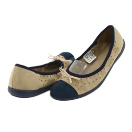 Ballerines Befado femme 309Q006 brun bleu marin 3