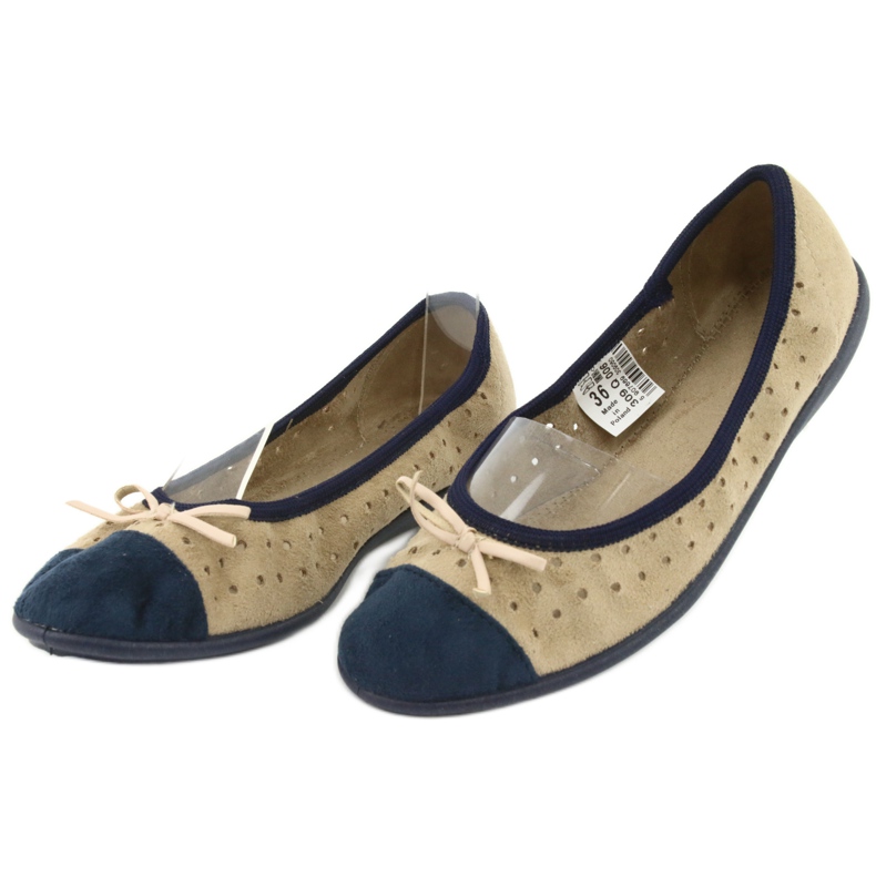 Ballerines Befado femme 309Q006 brun bleu marine 2