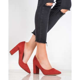 Ideal Shoes Escarpins à talons saumon multicolore orange 1 Ideal Shoes Escarpins à talons saumon multicolore orange 1