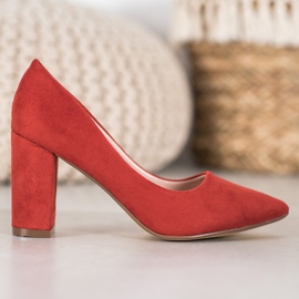 Ideal Shoes Escarpins à talons saumon multicolore orange 2 Ideal Shoes Escarpins à talons saumon multicolore orange 2