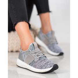 Bona Chaussures de sport sur la plate-forme gris 1