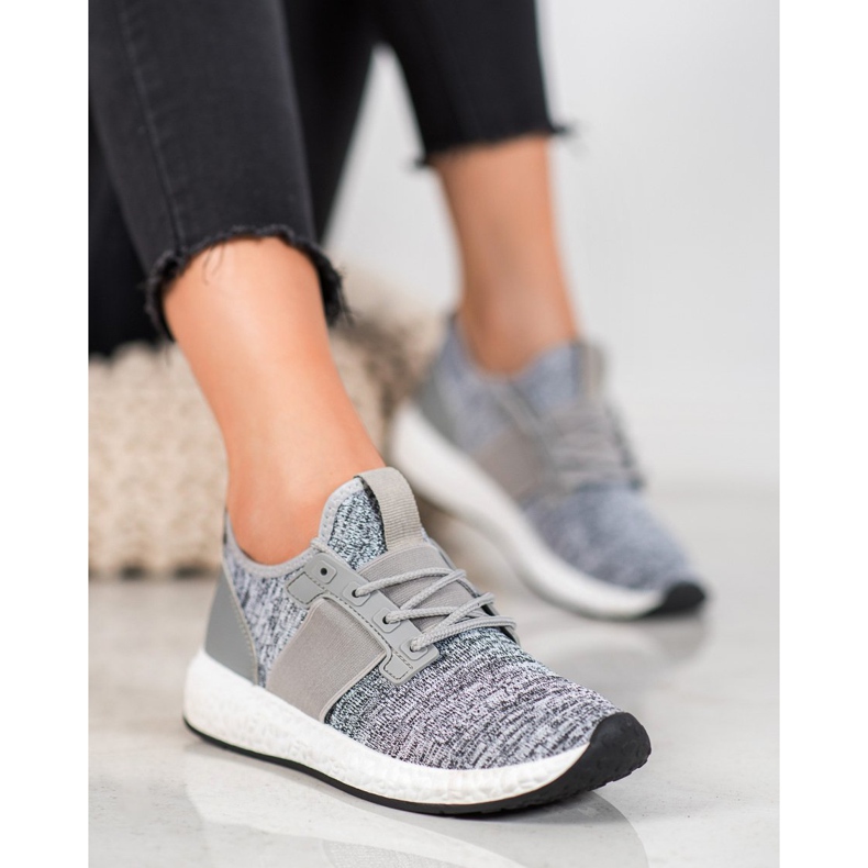 Bona Chaussures de sport sur la plate-forme gris 1