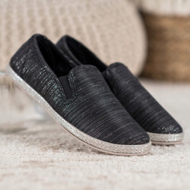 SHELOVET Slipons confortables le noir 1