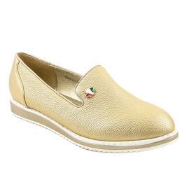 Chaussures compensées dorées à enfiler ZQ635-3 d'or 1