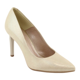 Espinto Pompes en cuir doré pour femmes 456/242 d'or 1