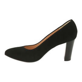 Espinto Pumps pour femmes sur le post 942/5 noir avec du cuir en daim le noir 2