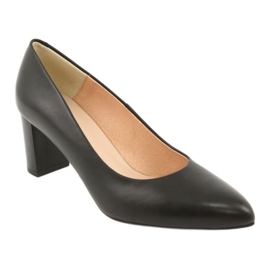 Escarpins à talons hauts en cuir noir Espinto 890/1 le noir 1