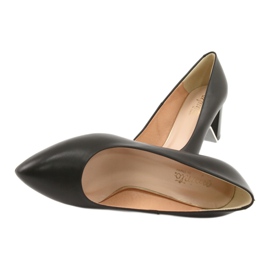 Escarpins à talons hauts en cuir noir Espinto 890/1 le noir 5