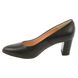Escarpins à talons hauts en cuir noir Espinto 890/1 le noir 2