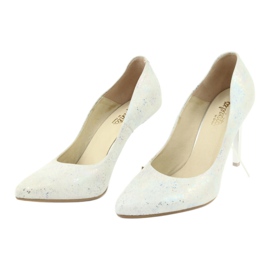 Espinto 456/96 escarpins femme blanc blanche multicolore 3
