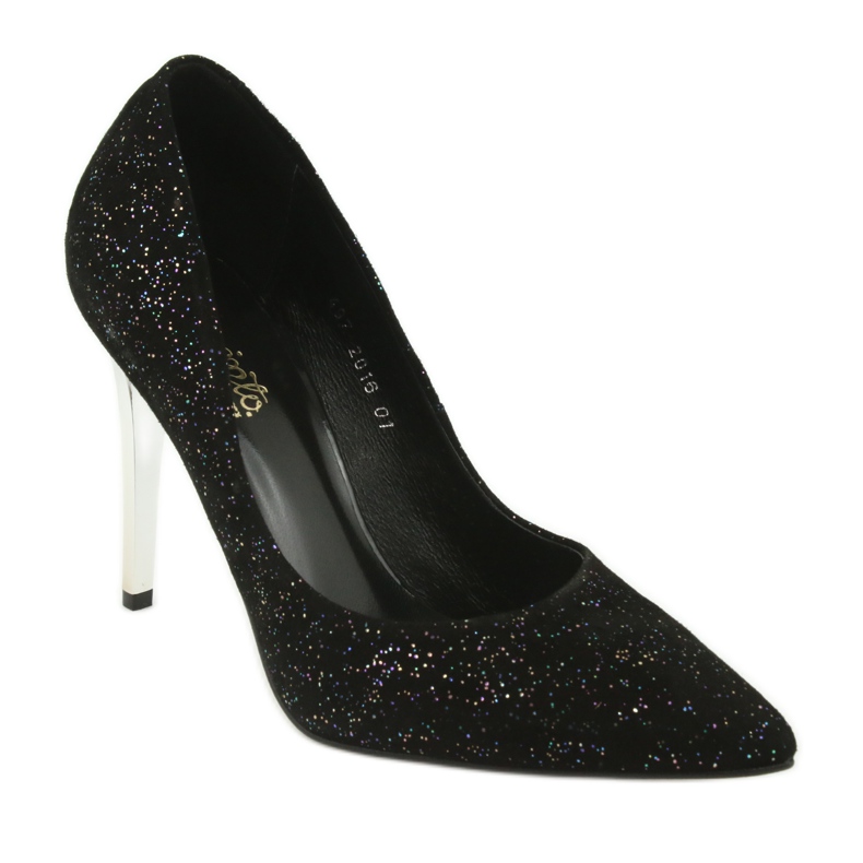 Pompes en cuir sur Szpilka 497 Espinto noir le noir 1