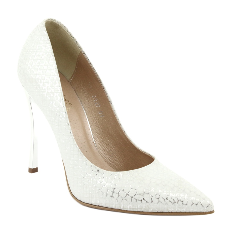 Escarpins Sur Une Epingle En Argent Espinto 391/63 blanc gris 1